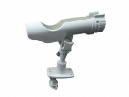 White Plastic Flush Mount Rod Holder