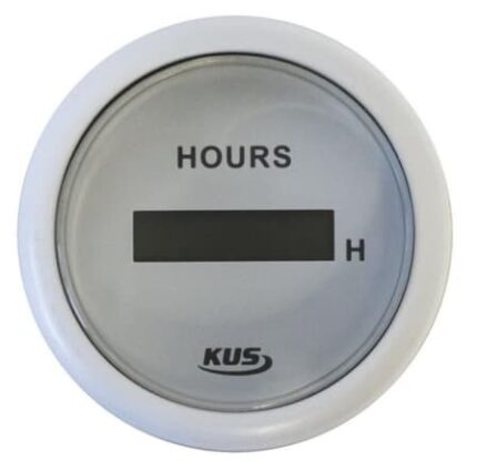 Digital Hour Meter 52MM White