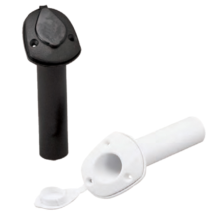 Rod Holder With Cap - Plastic White
