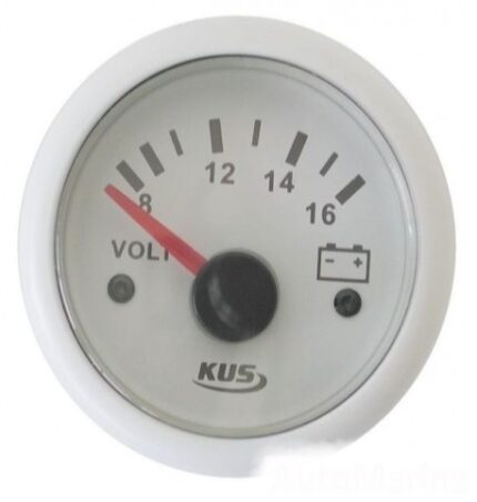 Volt Gauge 24V 52MM White