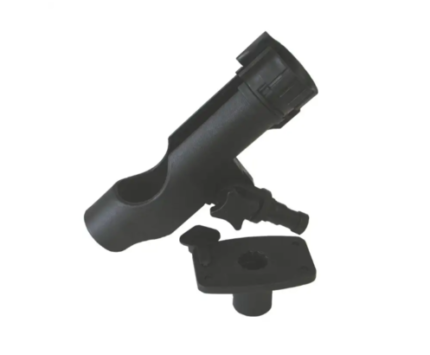 Rod holder plastic w/flush mount black