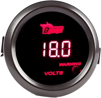 2DIGITAL VOLT GAUGE 52mm LED - RED