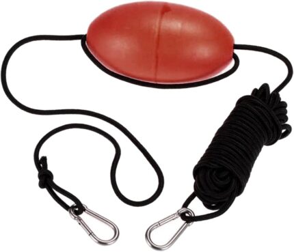 DROGUE ANCHOR ROPE SET 6MM X 8.5M ROPE WITH PVC BALL W/ 2 SNAP HOOKS 304SS